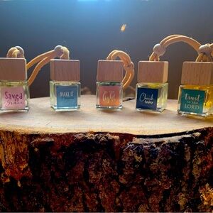 Spiritual themed portable air fresheners filled with delightful scents & flowers